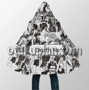 Death Note L Ryuk Night God Moon Dream Cloak Coat, Death Note Men's Women's Hooded coat, Fleece Jackets Coats, Gift For Men And Women