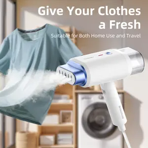 Newbealer Portable Foldable Handheld Clothes Steamer- Travel Garment Steamer, Powerful Wrinkle Removal, 20s Fast Heat Up