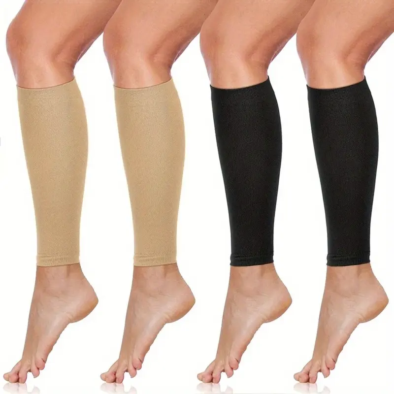 Compression Calf Sleeves with Breathable Elastic Support Design, Suitable for Man, Running, Fitness, Long Office Standing, Helps Reduce Leg Fatigue, Unisex for Travel and Daily Wear