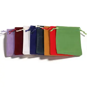 8 Pack Small Dice Bags, 4x3 Inch Velvet Drawstring Bags Small Velvet Pouch Mini Dice Pouches Jewelry Storage Pouches Cloth Gift Bag for Jewelry, Tokens, Gaming Accessories & Party Favors 8 Colors