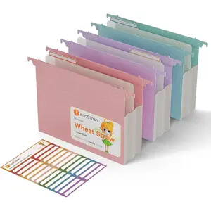 Extra Capacity Hanging File Folders 3.15" Reinforced Wheat Straw Expanding Hanging Folder Letter Size Heavy Duty for Filing Cabinets File Organizer for Office & Home 3 Packs