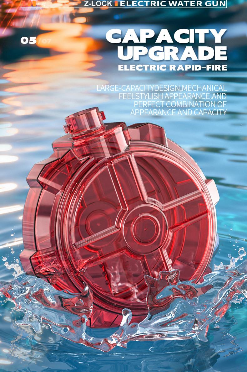 2026 Ultimate Battle Powerful Electric Water Gun, IP67 Waterproof, Automatic Squirt Pistol with Glowing Realistic Muzzle 320cc Strong Outdoor Toy forKids, Summer Fun Water Gun