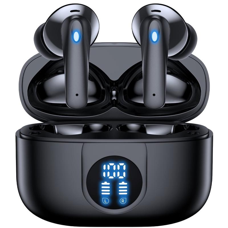 VEAT00L P91 Wireless Earbuds with Noise Cancelling Mics, Bluetooth V5.4 Stereo Earphones for Android iOS