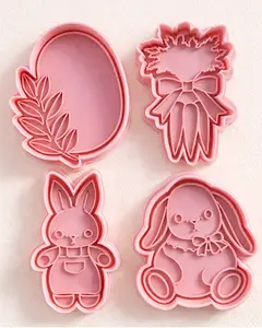Easter Cookie Cutter Set – 4 Piece Bunny & Egg Cutter Pack