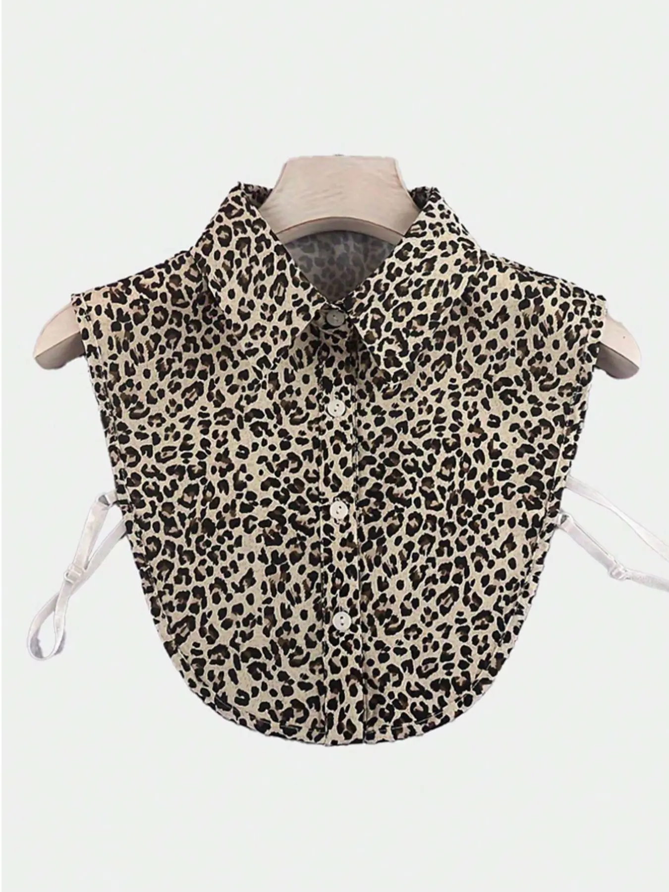 Women's Fashion Detachable Leopard Print Collar, French Style Boho Versatile Fake Collar, Suitable for Inner Wear and Outdoors All Seasons