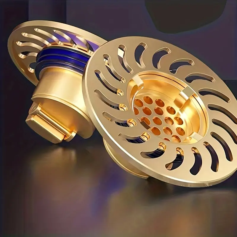 Durable Stainless Steel Odor-Proof Floor Drain with Mesh Drain Stoppers, Backflow Preventer Core Filtering Sealing Device for Bathrooms, Kitchens Indoor Use