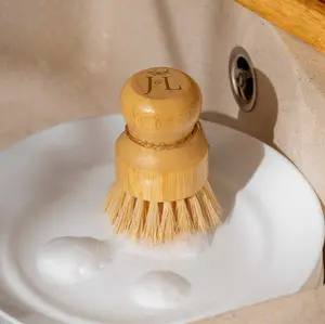 Natural Bamboo Dish Scrubber – Eco Friendly Kitchen Brush