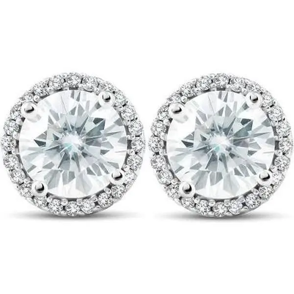 VVS Moissanite Earrings | 925 Sterling Silver Gold-Plated | Unisex Jewelry | GRA Certified