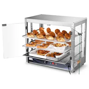 Yescom 27x15x24 3-Tier Commercial Food Warmer for Pretzel, French Fry, Hamburg, Pizza Fried Chicken
