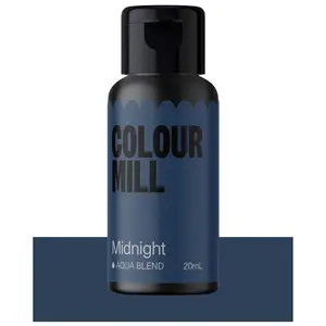 Colour Mill Aqua Blend Water-Based Food Coloring 20 Milliliters, Midnight