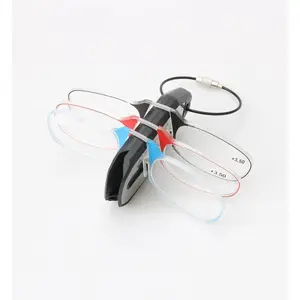 Telescopic nose clip reading glasses personalized fashion keychain, mini convenient reading keychain