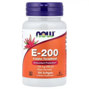 NOW Foods E-200, 134 mg (200 IU), 100 Softgels