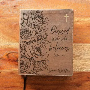 Personalized NIV Journal the Word Bible – Double Column Brown | Rose Blessed is She