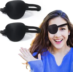 Eye Patches for Adults，2 Pcs Medical Eye Patches for Amblyopia Lazy Eye Patches for Left or Right Eyes，Black 3D Adjustable Eyepatch (Black)