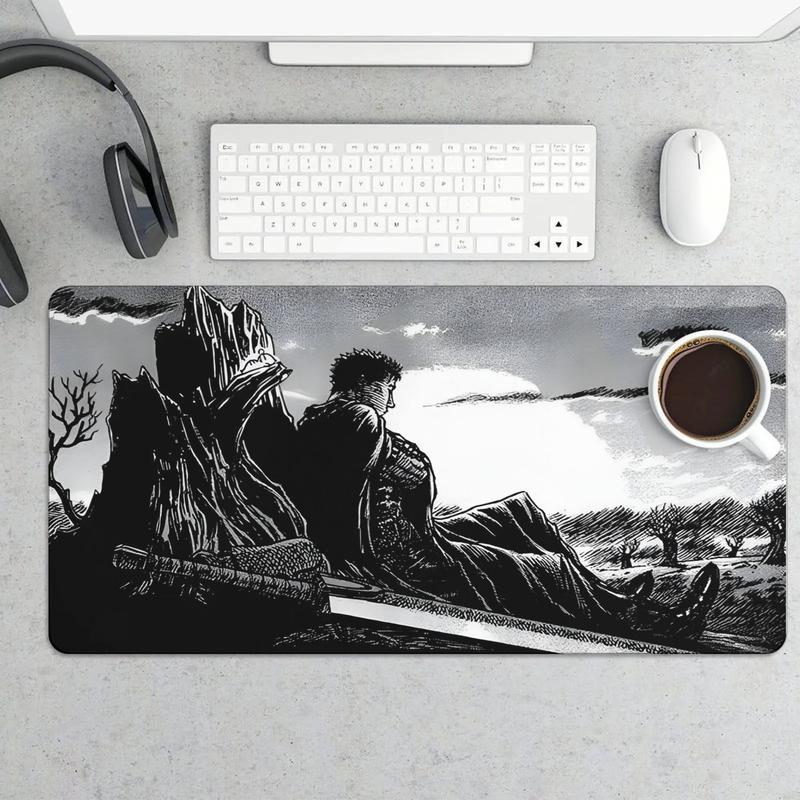 Black And White Anime Guts Mouse Pad for Gaming and Office Use High-Quality Design Durable Material Enhances Productivity and Precision