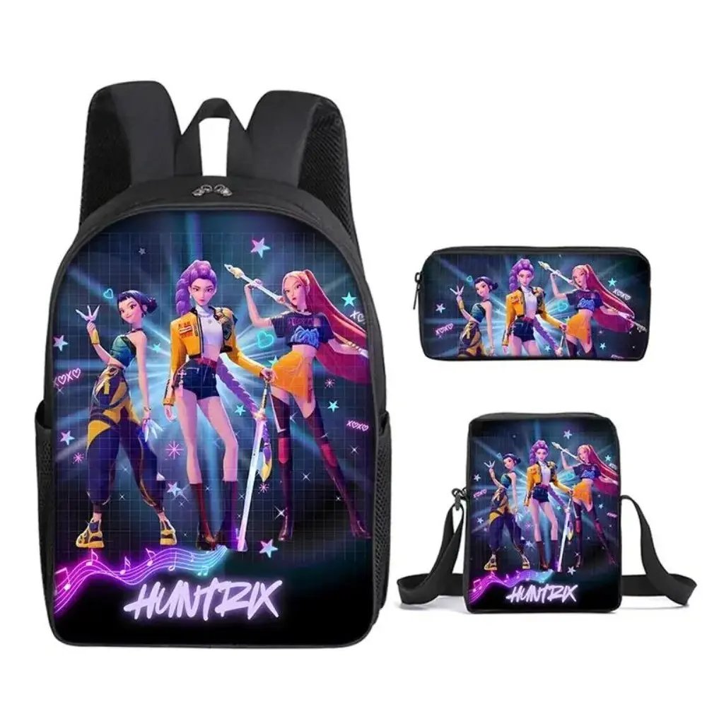 Child Backpack with Front Pocket,Shoulder Bags,Pencil Bags for Aged 5-10,Cartoon KPop Demon Hunters School Bags for Boys Girls