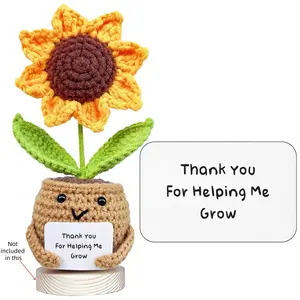Handmade Sunflower Doll Gift for Teachers, Thank You Card Included, Perfect for Birthdays & Graduations, Cute Home Decor