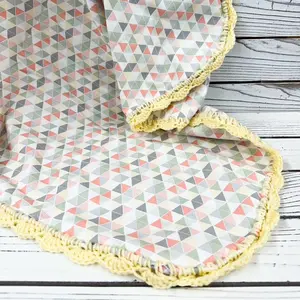 Geometric Flannel Receiving Blanket