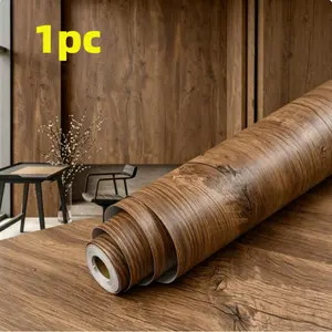 40x500cm Economy Large Roll, Vintage Wood Self-Adhesive Wallpaper, Removable Rustic Style, One Roll for Kitchen Bedroom Bathroom Furniture Renovation.