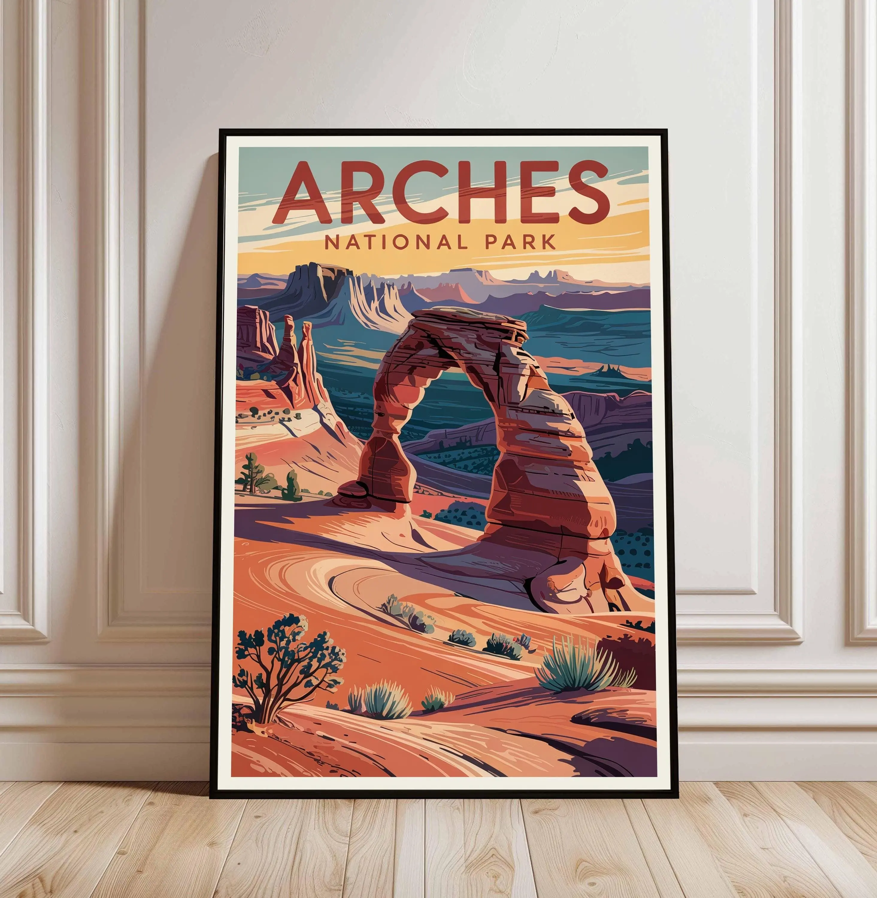 Arches National Park Utah High-Res Nature Scene Artistic Luster Paper Photo Print - 12x18/18x12 inches, Eco-Friendly, Fade Resistant, Standard Frames-Compatible Home Wall Decor Ideas for Kid Room, Classroom