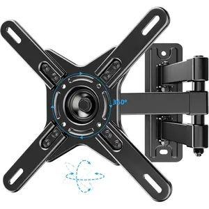 Full Motion TV Wall Mount, [360° Rotation] [180° Swivel] [21.9" Extend Arm] TV Mount for 17-42inch Flat Curved Screen TV, Monitor Wall Mount TV Bracket, Max VESA 200x200mm, up to 33 Lbs