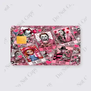Valentine’s Horror Credit Card Skin EBT Credit Card sticker Cover vinyl Decal