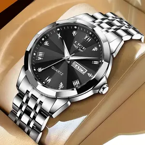 LIGE Classic Design Luxury Men's Fashion Watch with Calendar Perfect Fathers Day Gift