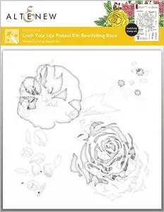 Craft Your Life Project Kit: Bewitching Rose Simple Coloring Stencil Set (4 in 1)