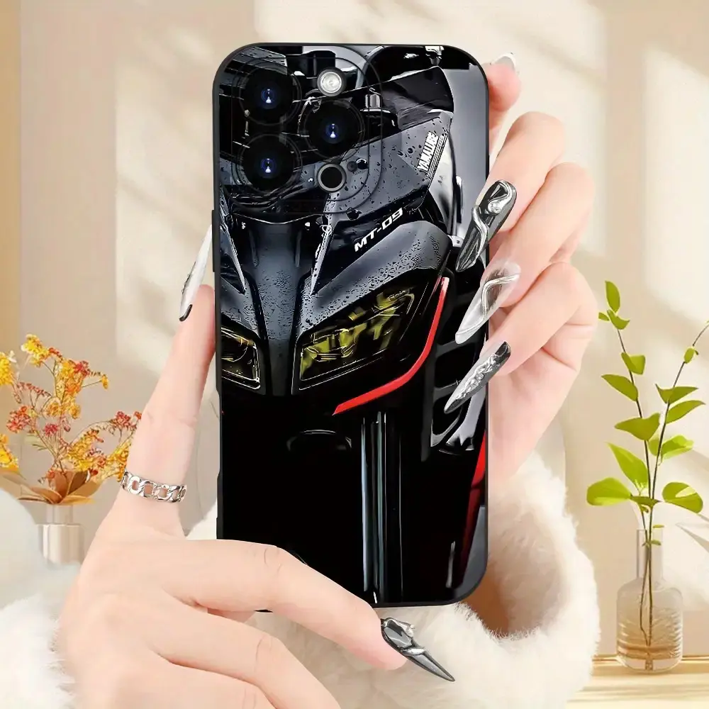 Matte Cool Modified Motorcycle Head Pattern Smartphone Casing - Cellphone Protection Case for iPhone 17 Air/16 Plus/15 Pro Max/14 Pro/13/12/11/XS Max/X - Ideal Holiday Gift for Motorcycle Enthusiasts MS328, Accessories