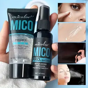 Setting Spray + Transparent Primer Fast-Forming Mist Water Set — Long-Lasting, Won’t Fade or Flake, Hydrating Gift for Mother’s Day
