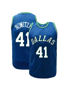 Men's Vintage Basketball Jersey #41 Dallas-Nowitzki Inspired Design, Breathable Sleeveless Athletic Shirt, Sportswear Top for Training,Games,Gym, Sports Apparel, Athletic Tops