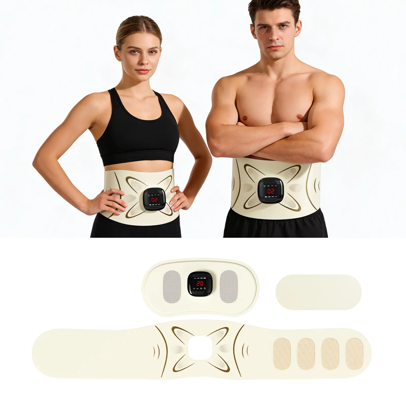 Red Light Contouring Belt | 2-in-1 Postpartum Repair & Shaping: Fades stretch marks and firms the "mom pooch" | Deep-NIR & EMS abdominal repair belt; unisex design—suitable as a men's fitness belt or a great gift for summer body shaping