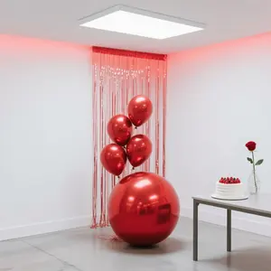 4-Pack Metallic Red Sphere Balloons, 39" Orbz Mylar Balloons Helium or Air-Filled Party Supplies