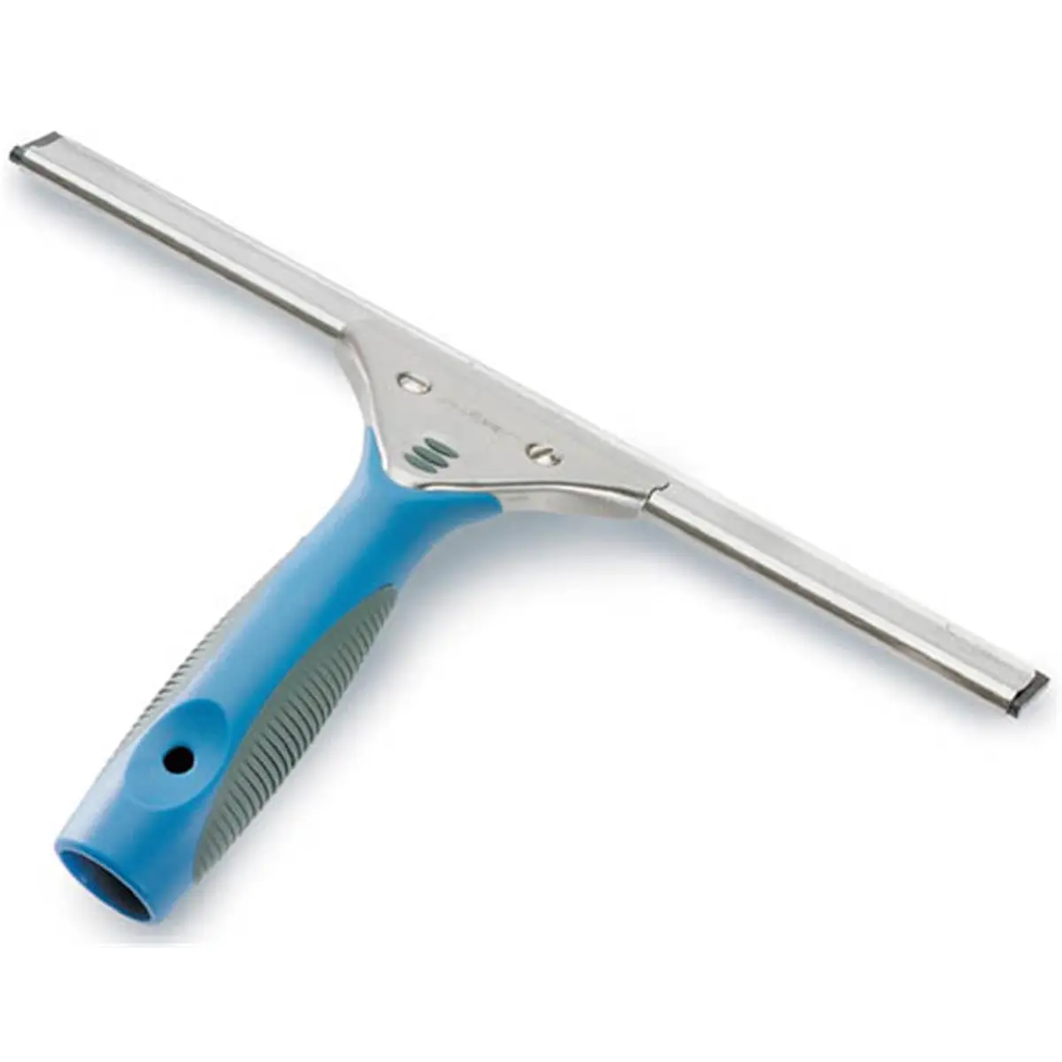 212 MAIN 12-in ProGrip High Performance Squeegee 60012 - Carded Stainless Steel Frame Window Cleaner, Ergo Cushion Grip (Ergonomic Grip), Replaceable Streak-Free Rubber Blade, Daily Bathroom Cleaning Tool