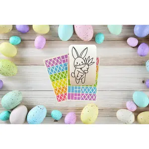 Bunny Suncatcher Kits Spring Activity, Easter Basket Filler Stained Glass Kit, Rabbit Suncatcher Kit Fine Motor Activity, Bunny Sticker