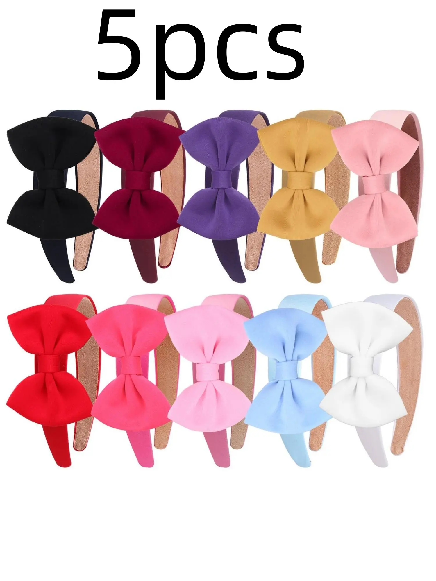 Women Girls Teenage Bowknot Hairband Set, Hair Bows Headbands, Stylish Versatile Elegant Headbands, Daily Casual Travel Accessories