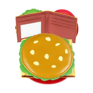 Burger shaped cute women's wallet, designer men's ID card holder
