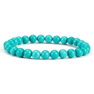 Cherry Tree Collection | Stretch Bracelet | 6mm Beads (Turquoise Howlite)