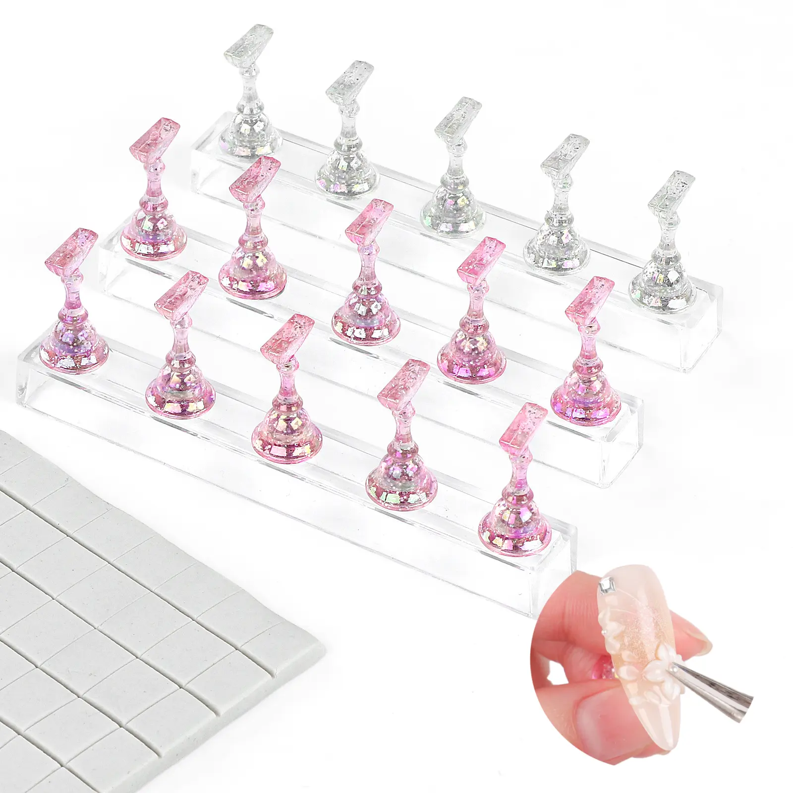 15 pcs Aurora Nail Holder for Painting Nails