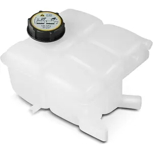Front Engine Coolant Recovery Reservoir Tank [with Cap] Compatible with Ford Vehicles - 2013-2018 C-Max, 2013-2016 Escape, 2012-2018 Focus & 2014-2016 Transit Connect