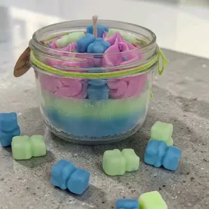 Gummy Bears Neon Dessert Candle
