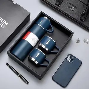 [AURA & LSlE] 2026 New Model 15 oz Stainless Steel Vacuum Insulated Cup Set (1 set) - Travel cup with lid, can keep drinks hot or cold for several hours, suitable for outdoor activities and office use, gift box packaging for holiday gifts