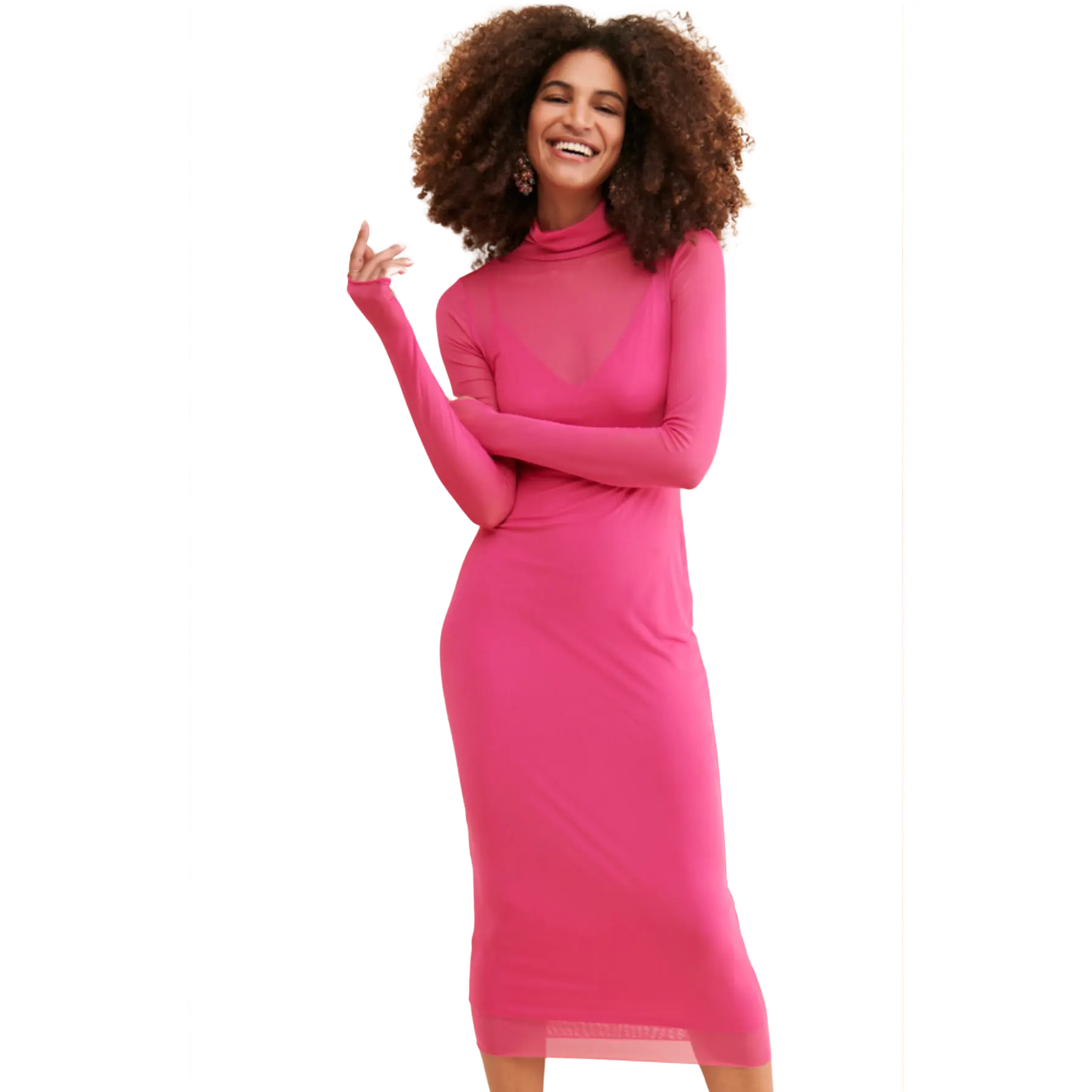 Shailene Mesh Dress Azalea Pink