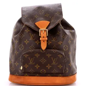 Pre-owned Louis Vuitton Canvas Coated Backpacks Vintage Montsouris Backpack Monogram Canvas MM by Rebag