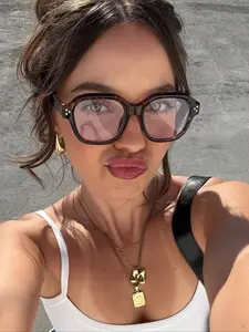 Women's Retro Tortoiseshell Transparent Eyeg, Casual Fashion Glasses for Daily Wear & Work Commute, Leopard Pattern PC Frame, Stylish Trendy Eyewear