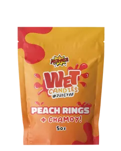 Wet Peach Rings Enchilados With Chamoy