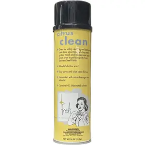 Fred's Fine Cleaning Center Citrus Clean Natural Orange Degreaser Spray - Heavy-Duty Household Foaming Formula, Fresh Scent, 18 oz - For Stainless Steel Stoves, Grills