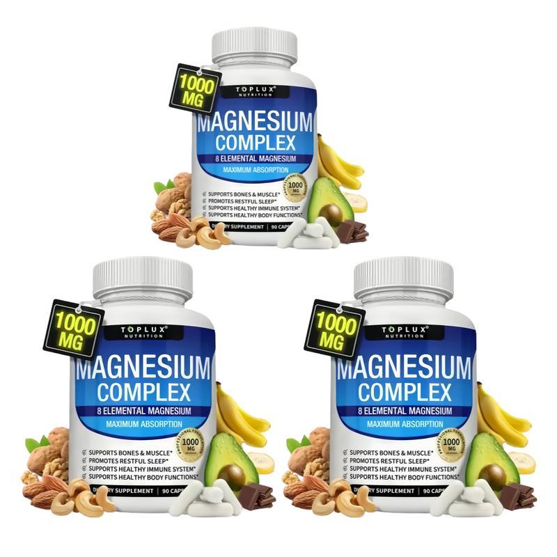 Hot Toplux Magnesium Complex 8 Essential Magnesium Supplement 1000mg