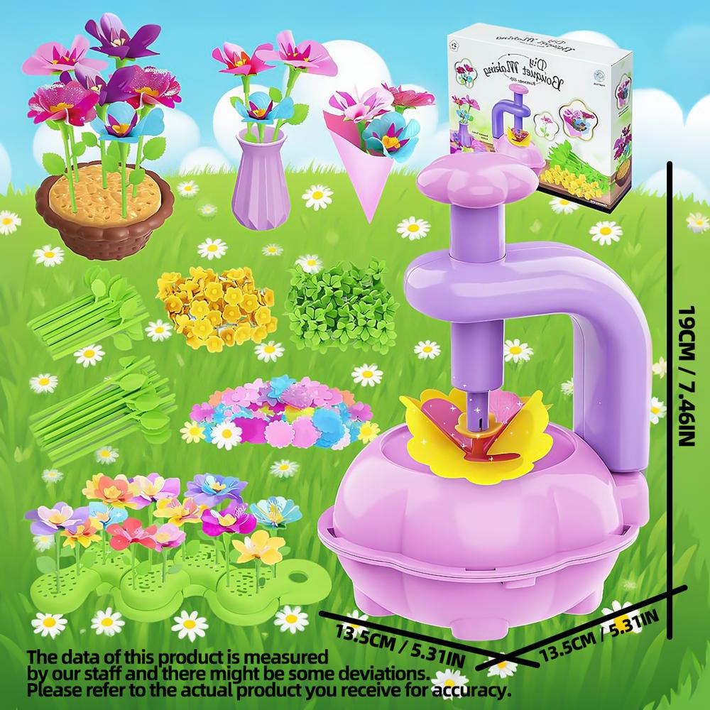 DIY Flower Bouquet Craft Kit for Kids – Colorful Build & Arrange Floral Set, Educational Creative Activity Toy, Birthday Gift for Girls Boys with 3 4 5 6 7 8 9 10 11 12 Years Old