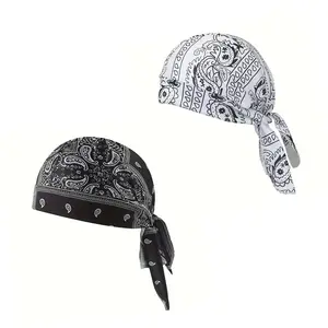 Cooling Headscarf Cap Set, Motorcycle Pirate Head Wrap Safety Helmet Liner, Elastic Fit Hand Washable Multifunctional Outdoor Headwear for Athletes & Outdoor Enthusiasts Multicolor outdoorfun